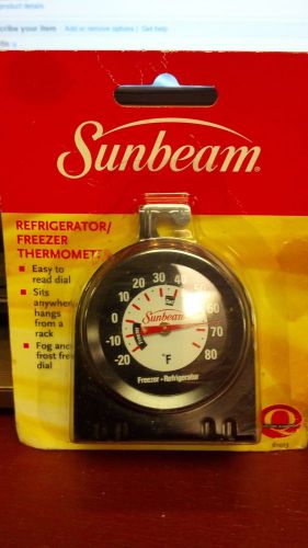 Sunbeam, refrigerator, freezer, thermometer, -20 to 80 f, sits or hangs, 2&#034; face for sale