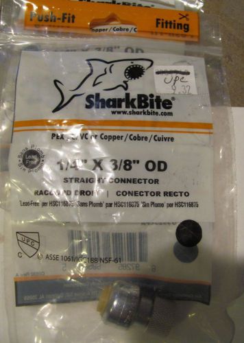 New in package sharkbite shark bite 1/4 x 3/8 od straight connector for sale