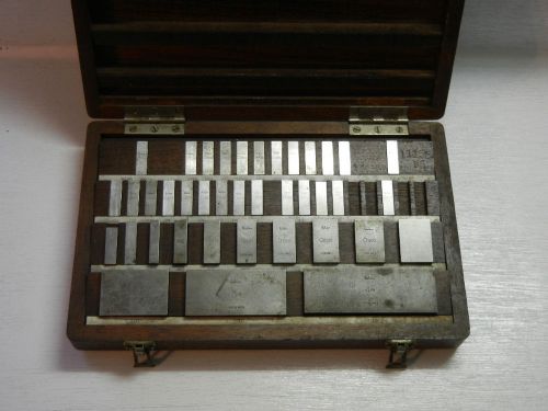 VINTAGE WEBBER 39 PC Rectangular Gauge Block Set W/Case