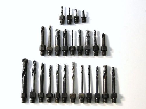 25 PC 1/4&#034; X 28 Threaded Shank Drill Bit Set Aircraft Tools