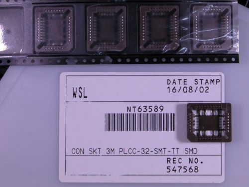 10 ea PLCC-32TP-SMT-TT 32 Contacts 7X9,Surface Mount PLCC Socket Robinson #A3225