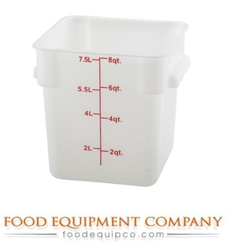 Winco PESC-8 Storage Container, 8 quart, square - Case of 24