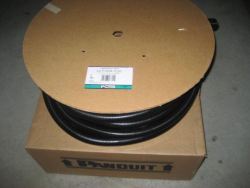 Panduit CLT100F-C20 Slit Wall Corrugated Loom Tubing; 100 ft Reel, Black