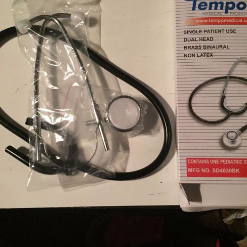 Brand New  Dual Head yellow Brass Binaural Stethoscope In Box       Youth