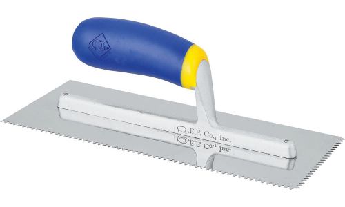 Qep 49917q mega grip stainless steel notched trowel, 3/16&#034; x 5/3 for sale