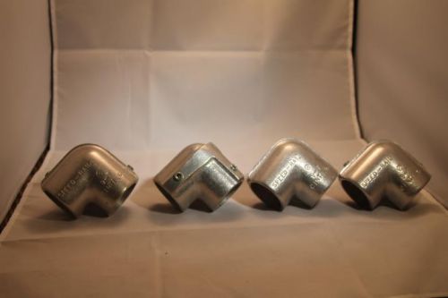 Speed rail cinti.o. aluminum side/corner tee fitting 1 5/8&#034; lot of 4 used for sale