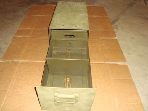 Vintage Large Army Green Military File Cabinet Business Industrial Steampunk