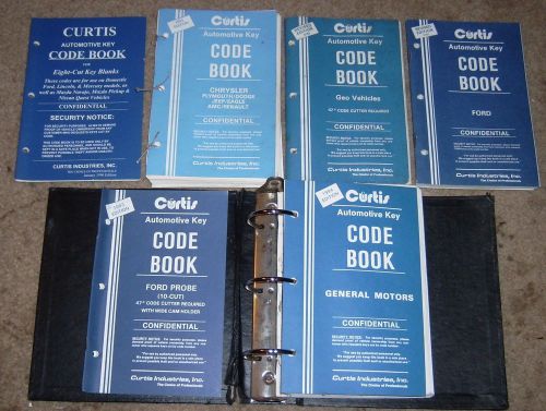 Lot 6 Curtis Automotive Key Code Books + 120 HPC cutting specification cards