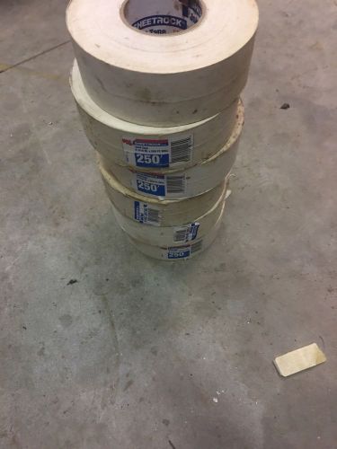 6 Rolls Of 2-1/16&#034; by 250&#039; Sheetrock Paper Joint Drywall Tape