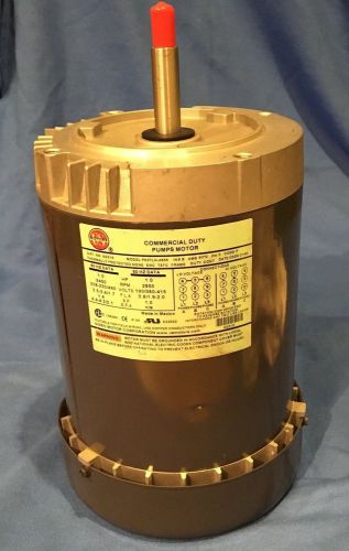 Us motors commercial duty pump motor ee516 1hp 3450 rpm 208-230/460 3ph tefc 56j for sale