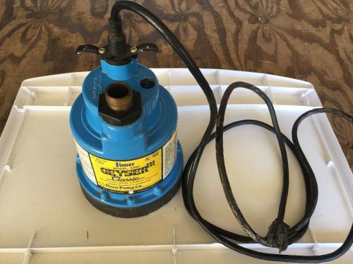 Simer Geyser III, Model #2300, Classic Submersible Utility Pump, 1/6 Hp