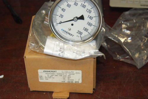 Ashcroft 35-1009-SWL-02B-200#-XFF, 1YA-29139-010,  200PSI Gauge,  New in Box