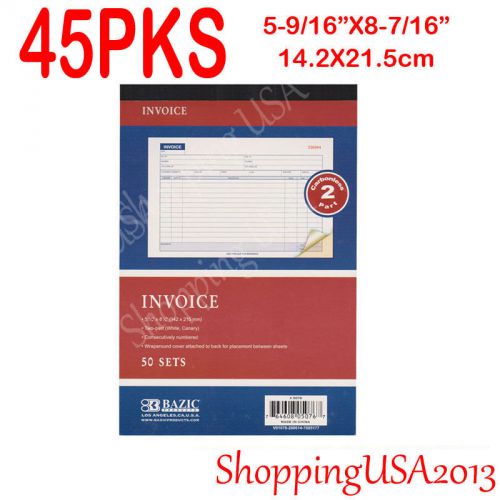 45X Invoice Books Sales Order Receipt Form Record Carbonless 50 Sets 2 Parts