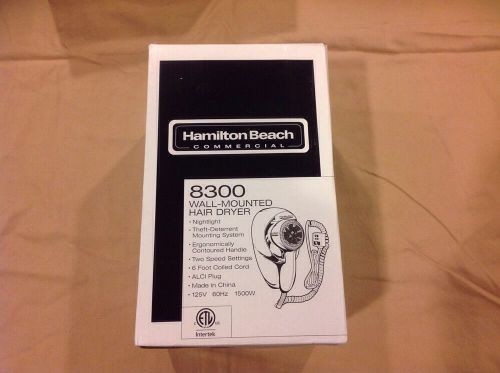 NEW IN BOX Hamilton Beach 8300 Hair Dryer wall mount White