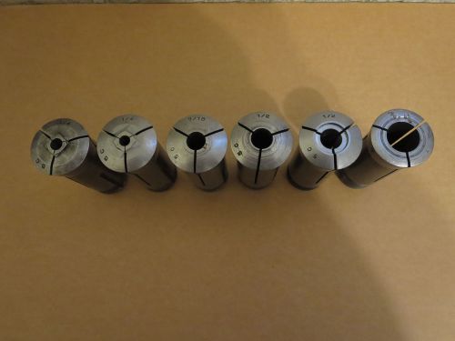 Lot of 6 used 5C Collets Import for South Bend Hardinge Logan Heavy 10 lathes