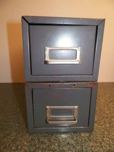 Vintage Steelmaster Card Catalog Industrial Drawer Metal File Box Index Lot of 2