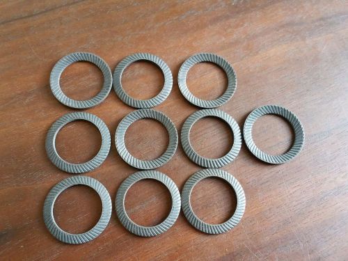 5/8&#034; conical spring washers dual serrated lock black oxide steel  qty 10 for sale