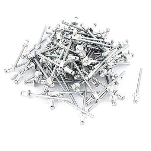 Uxcell 100pcs 3.2mm 1/8&#034; large flange dome head aluminium blind pop rivets for sale