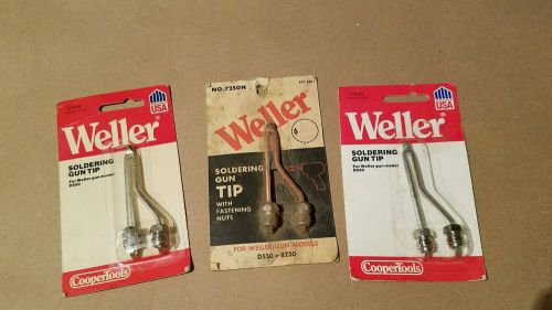 Lot of 3 Weller Soldering Gun Tips with Fastening Tips D550 solder Gun