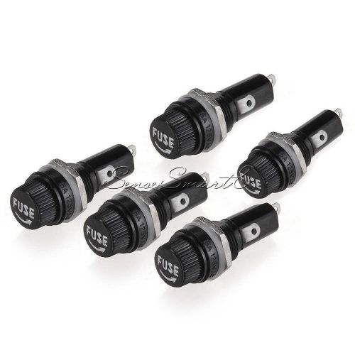 5pcs set safety panel mount fuse holder 5x20mm 10a 250v ac 15a 125v new for sale