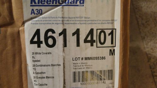 Kleenguard a 30  25 white coveralls xl hooded 4611401 for sale