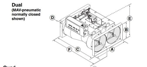 480 ~ 1605 CFM Dual Air Volume Control Valve Fume Hood, Exhaust, Air Supply, Cle