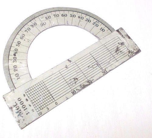 Vintage antique aluminium protractor scientific engineer tool 1920&#039;s