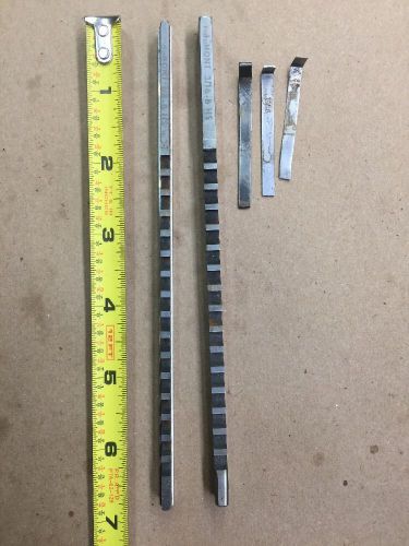 Dumont 1/8-B  &amp; 3/16-B HS Keyway Broaches Machinist Tool Lot C204