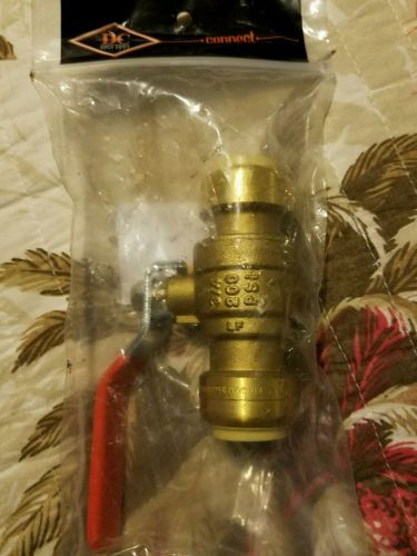3/4&#034; brass push fit ball valve with drain  pex for sale