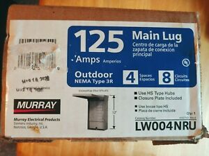 Murray LW004NRU Load Center, 4 Space, 8 Circuit, 125A, Main Lug