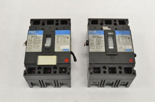 Lot 2 fuji bu3ehc-050l circuit breaker 50a amp 3p pole 600v-ac 250v-dc b207969 for sale