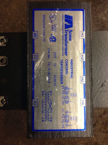 Used acme control transformer  250 va   ta-2-81213 for sale