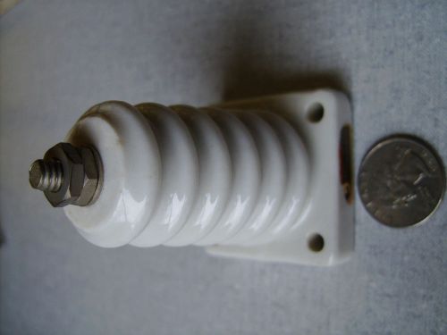 E. f. johnson ceramic  beehive tesla coil insulator 1/4-20 stud, 2.8 in  tall for sale