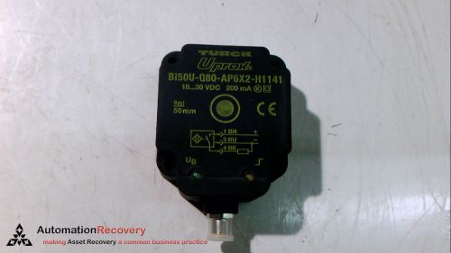 TURCK BI50U-Q80-AP6X2-H1141- PROXIMITY SWITCH, NEW*