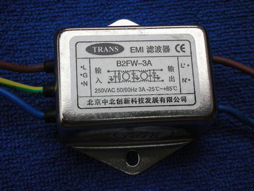 1X TRANS AC Noise Filter 250V B2FW-3A 50/60HZ Power