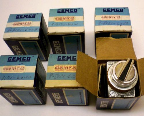 Gemco Industrial Miniature 2 Pole &amp; 2 Pos.Switches,Lot of 6, Model 404S2X121YAA3