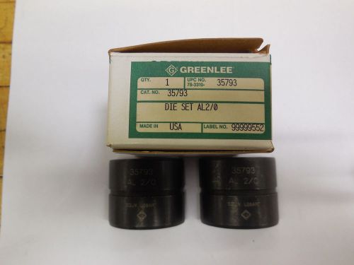 GREENLEE KA12-2/0 ALUMINUM DIE SET COLOR CODE OLIVE