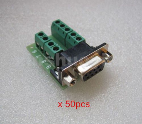 50xdb9-g2 db9 nut connector 9pin female adapter trustworthy rs232 to terminal for sale