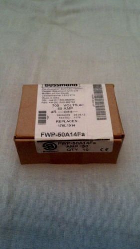 New lot bussmann fwp-50a14fa  amp fuses 700 volts ac 50amp nib for sale