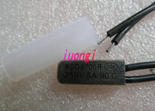 3pcs KSD9700 90?C 250V 5A Thermostat Temperature BiMetal Switch NO Normally open