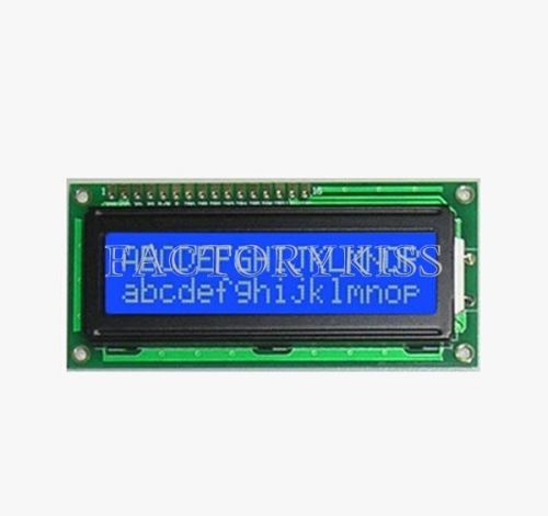 16x2 1602 lcd character module lcm blue backlight white on blue 5v fks for sale