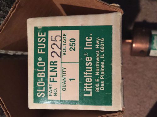 NEW - LITTLEFUSE 250 VOLT SLO-BLO FUSE FLNR-225