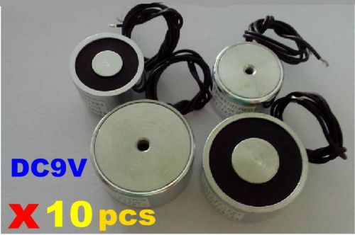 10pcsxRound Electro Holding MagnetDC Solenoid Electromagnet ZYE1-P20/15, 25N,9V