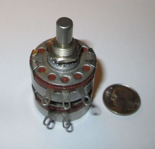 ALLEN-BRADLEY TYPE J DUAL POTENTIOMETER 5-TERMINALS 50 OHM LINEAR/2K AUDIO TAPER