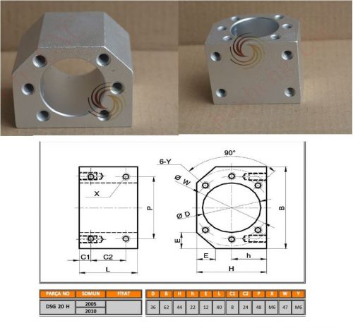 3 x Ballscrew Nut Housing Bracket Holder For 2004 2005 2010. With tracking