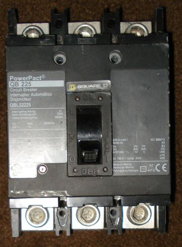 SQUARE D QBL32225 POWERPACT BREAKER 225 AMP 240 VAC 3 POLE