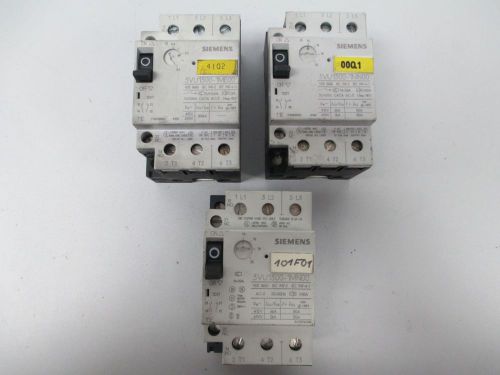 LOT 3 SIEMENS ASSORTED 3VU1300-1ME00 1MN00 STARTER CIRCUIT BREAKER D268588