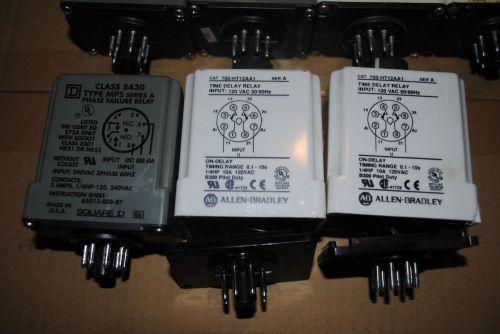 Square d  allen bradley relays class 8340 9050 (qty 7) for sale