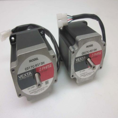 Lot of 2 oriental motor vexta 2-phase c017c-9212h dc 2.08v 4.62a 1.8/step motors for sale