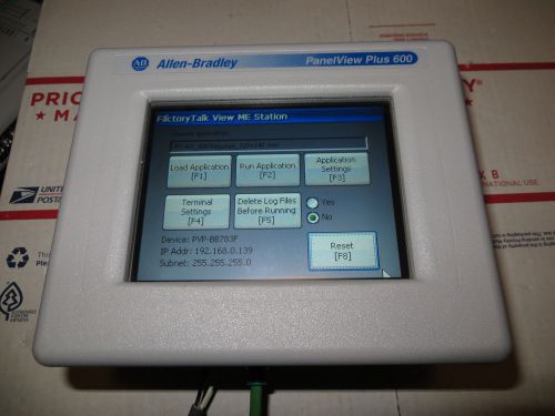 Ab panelview plus compact 600 2711pc-t6c20d/d color touch enet,lnc tested 2012 for sale